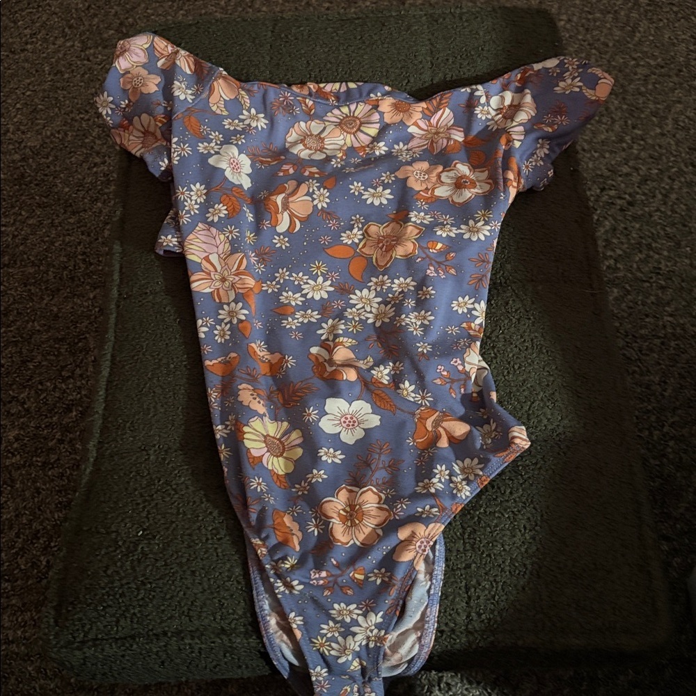 Lush Floral Off-Shoulder Bodysuit